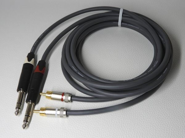 MOGAMI 2534 TRSフォン-RCAピンケーブル 2m 2本1組 CABLECRAFT 音光堂