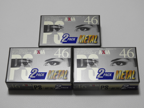 AXIA PS メタルポジション カセットテープ 46分 2本1パック×3 計6本 METAL