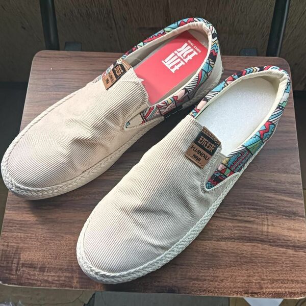 新品 27cm 27.5cm メンズ スリッポン ベージュ シューズ 靴 44