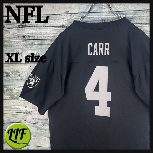 NFL プリントチームロゴ レイダース アメフトゲームシャツ XL 5482