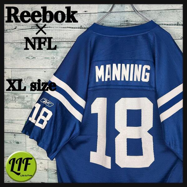 リーボック NFL プリントチームロゴ コルツ アメフトゲームシャツ 5491