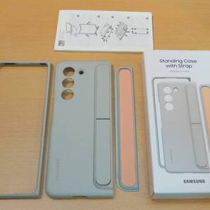 サムスン Galaxy Z Fold5 Standing Case with Strap(EF-MF946CUEGJP) サンド 中古 美品