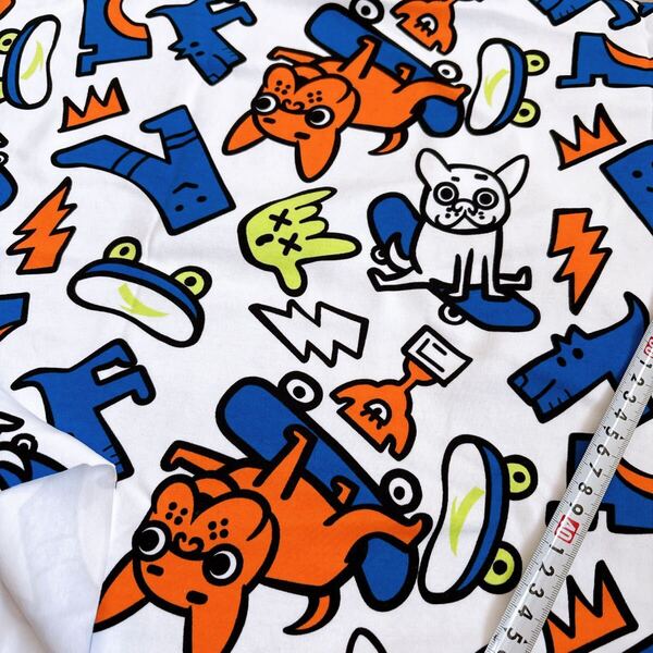 ◆ 売り切り Tシャツニット 1枚 ラスト 150×約42cm ハンドメイド 生地 ニット生地 犬服 わんこ tk730