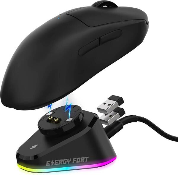 SIKAI CASE 充電器 For Logicool&Razer対応 Logicool G Pro X SUPERLIGHT ゲーミングマウス ワイヤレス充電器 USBポート2個付き