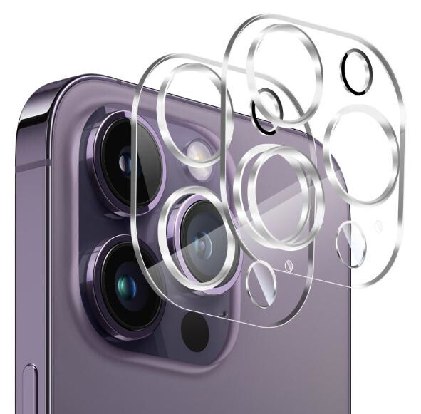 【2枚セット】 iPhone 15 Proカメラフィルム Kluso 旭硝子製 アイフォン15 プロカメラカバー レンズフィルム カメラ全体保護 硬度9H