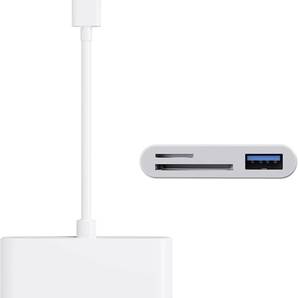 【2025新登場-日本語取説付き】3in1 Type C SDカードリーダー USB 変換アダプタ iPhone 15/16/iPad/MacBook/Mac用
