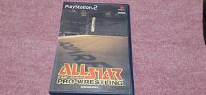 ◎ PS2 【オールスター・プロレスリング】箱付き/説明書なし/動作保証付/2枚までクイックポストで送料185円