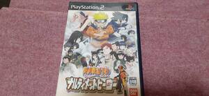 ◎ PS2 【NARUTO~ナルト~ ナルティメットヒーロー】箱/説明書/動作保証付/2枚までクイックポストで送料185円