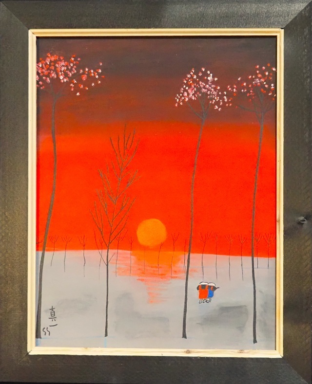 油画 約50年以上前の油絵です。作者不明