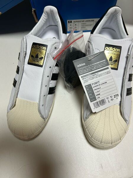 adidas アディダス メンズ スニーカー 【adidas Superstar Laceless 'Cloud White' FV3017】 サイズ US_9インチ 27cm
