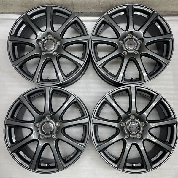 3本 美品☆DUFACT☆17インチ 7J+48☆4本SET☆マークX.クラウン.カムリ.SAI.ノア.ヴォクシー.セレナ.ステップワゴン.フォレスター.スイスポ