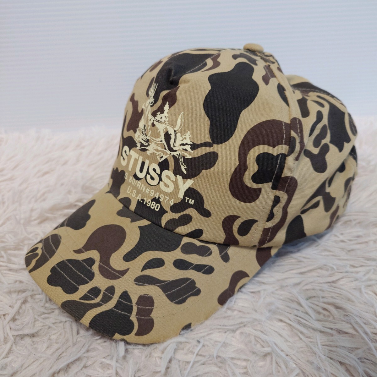 ステューシー カモ柄キャップ ロゴ刺繍 オールド Yahoo!オークション -「stussy キャップ 迷彩」(ステューシー