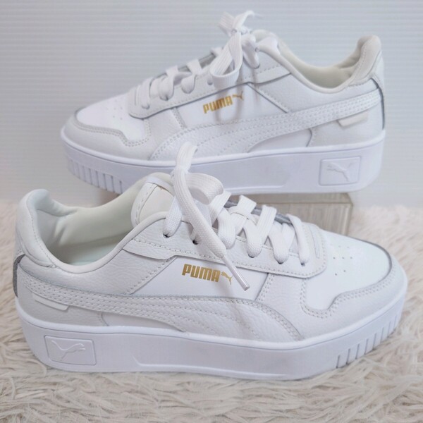 PUMA CARINA STREET プーマ スニーカー シューズ 靴 23.5cm レディース ホワイト 白色