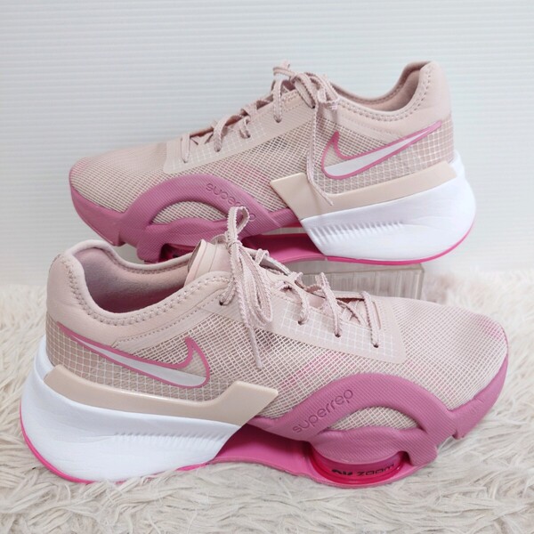 NIKE W AIR ZOOM SUPER REP 3 ナイキ エアズーム スニーカー シューズ 靴 25cm レディース くすみピンク