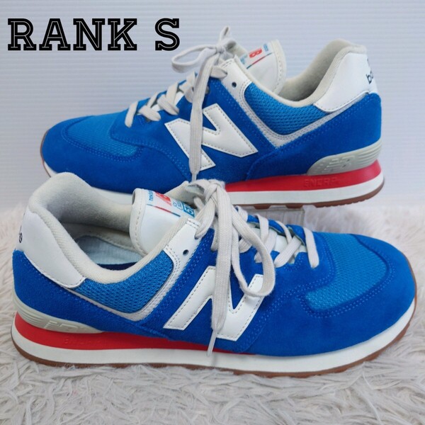 美品 new balance ニューバランス 574 スニーカー シューズ 靴 28.5cm メイド スカイブルー 青色