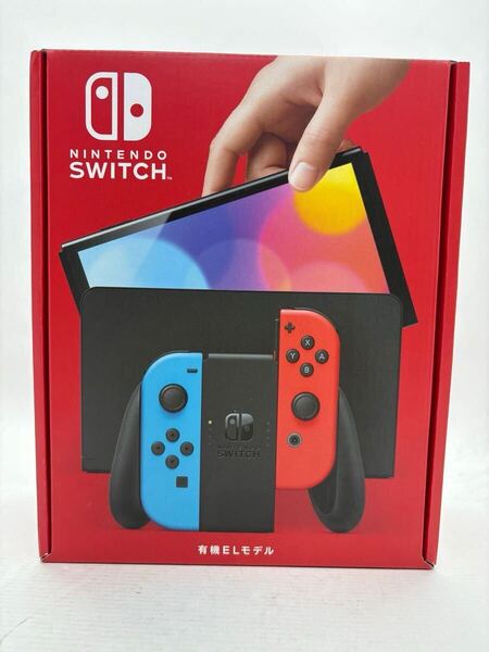 【未使用】Nintendo Switch(有機ELモデル) Joy-Con(L) ネオンブルー/(R) ネオンレッド