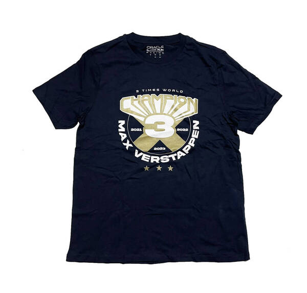 レッドブル 2023支給品 フェルスタッペン 3年連続チャンピオン獲得記念Tシャツ L 非売品 F1 ホンダ