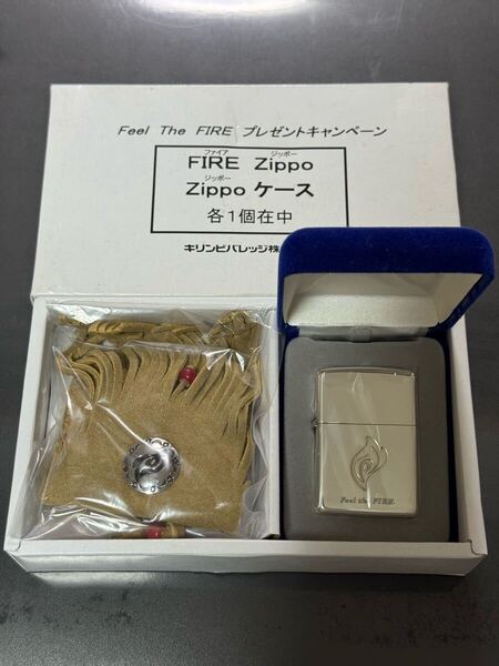 zippo FIRE STERLING SILVER 限定数 5000個 スターリングシルバー 1999年製 純銀 年代物 KIRIN Feel the シリアルナンバー NO.2533/5000