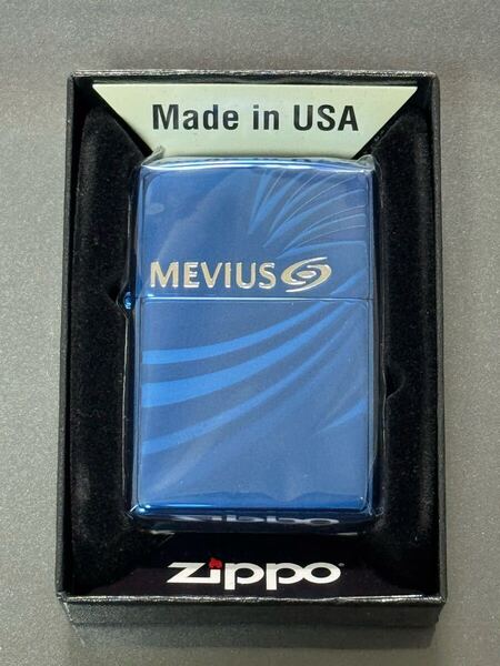 zippo MEVIUS SPECIAL GOODS 限定品 特殊刻印プレート オーシャンブルー 2023年製 JT メビウス デットストック ケース 保証書