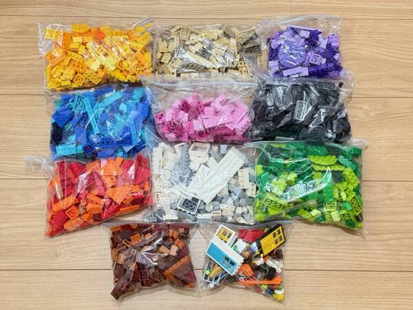 ◎LEGO レゴブロック バラ各種パーツ&プレート 11717など約2.5kg 大量まとめ売り レシピブック・説明書付き 現状品