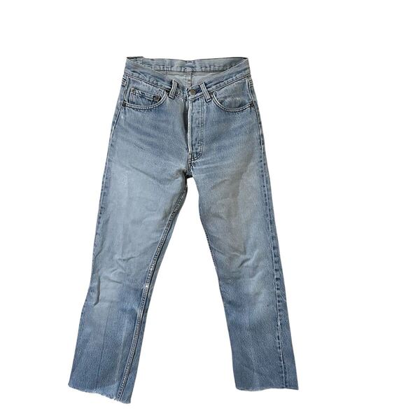 80s USA製 Levis 501 W28ぐらい オリジナル ビンテージ リーバイス 501-0115 デニムパンツ ヒゲ 524