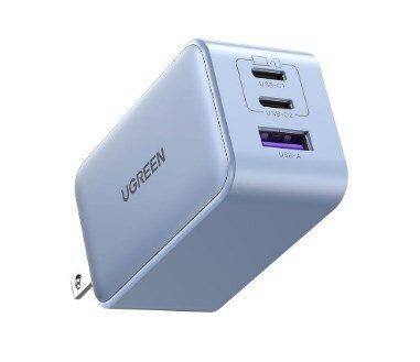 UGREEN Nexode 65W 急速充電器 GaNⅢ 折り畳み式 ブルー