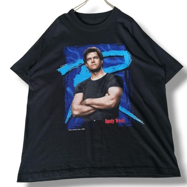 古着 90s RANDY TRAVIS Vintage Tshirt 90年代 ランディ・トラヴィス バンドTシャツ バンT シングルステッチ ブラック メンズL / 1592