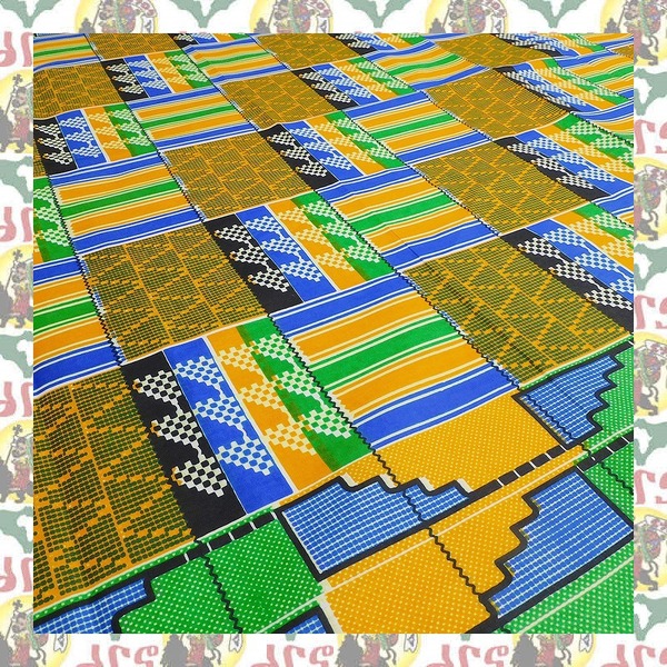 【SALE/270cm x 110cm/3ヤード】アフリカンプリント生地 barg-r59 アフリカ布 アフリカ生地 ゴールドプリント アンカラ キテンゲ