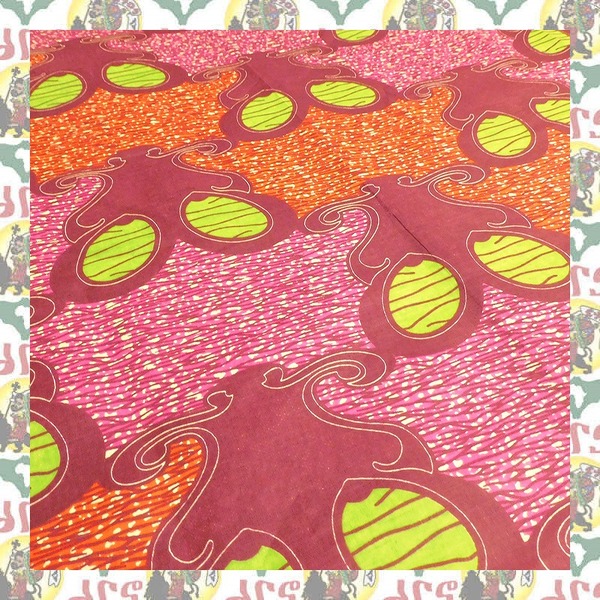 【SALE/180cm x 110cm/2ヤード】アフリカンプリント生地 barg-r66 アフリカ布 アフリカ生地 ゴールドプリント アンカラ キテンゲ