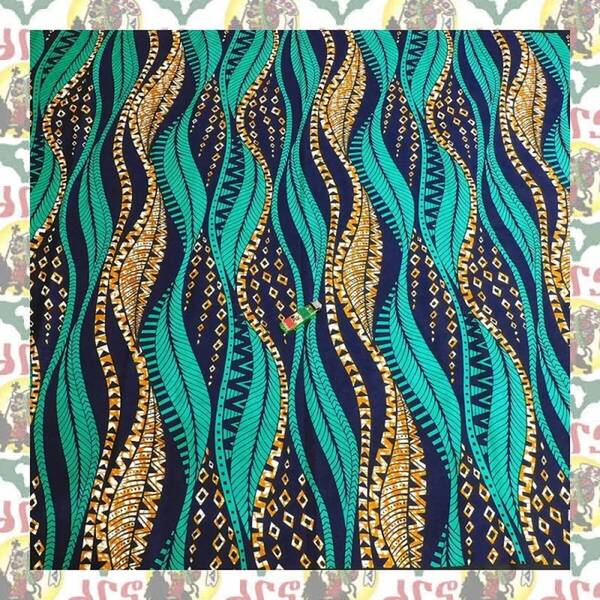 【SALE/180cm x 110cm/2ヤード】アフリカンプリント生地 barg-o92 アフリカ布 アフリカ生地 ゴールドプリント アンカラ キテンゲ
