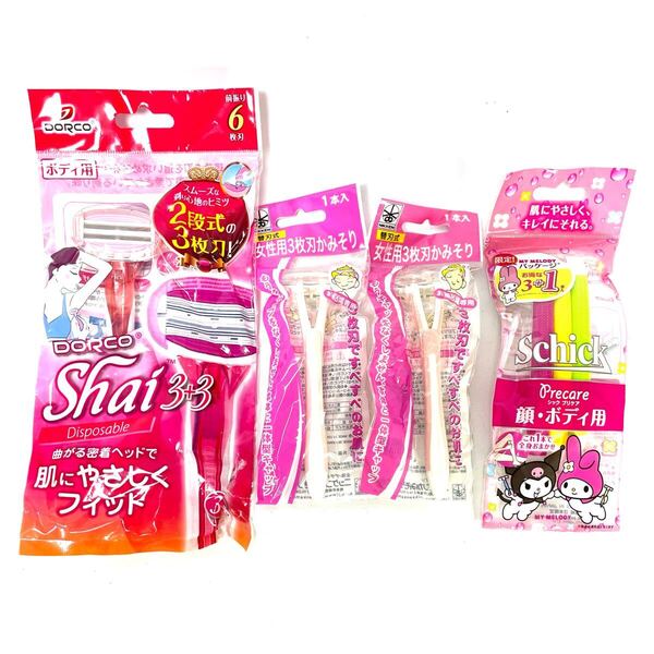 【開封済み・未使用】自宅保管 女性用 女性 カミソリ 剃刀 かみそり まとめ売り セット売り セット まとめ 6本 ドルコ シックプリケア