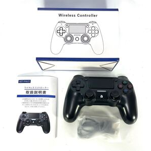 【新品 動作確認済】P4 コントローラー ワイヤレスコントローラー 無線 Bluetooth ゲームパット ヘッドフォンジャック付き P4/P3/PC対応 黒