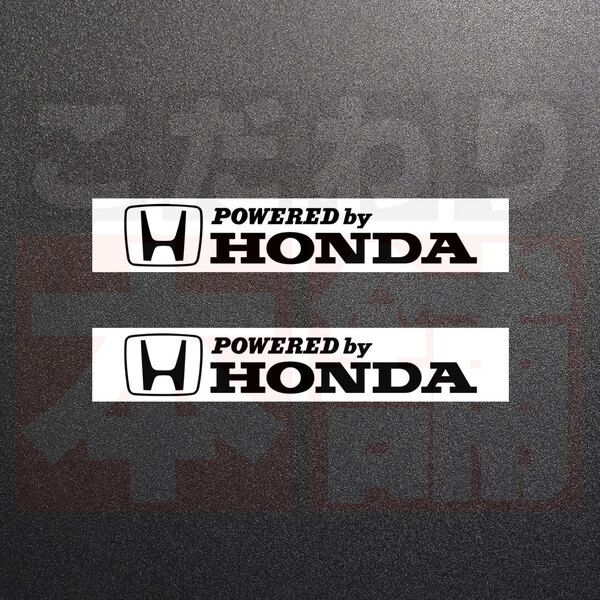 新品・未使用☆POWERED by HONDA カッティングステッカー ブラック 2枚 縦27mm×横150mm デカール|切り文字|切文字|新品|送料無料