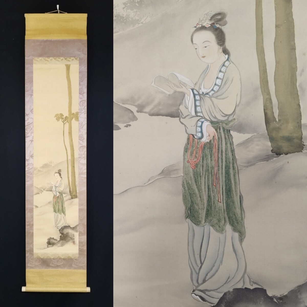 古い中国美人画掛け軸 2025年最新】Yahoo!オークション -中国美人画(掛軸)の中古品