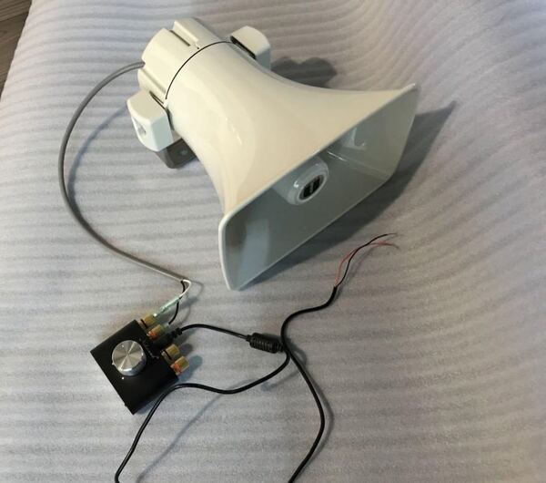 ユニぺックス 拡声器スピーカー + Bluetoothアンプ セット 旧車會 暴走族 三段シート ロケットカウル 旭風防 軽スロ 旗棒
