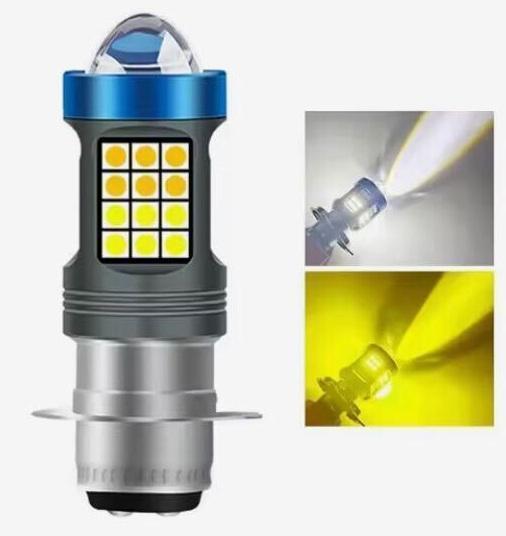 ホワイト&イエロー 2色切替 バイク 原付 PH7 P15D LED バルブ ヘッドライト Hi/Lo