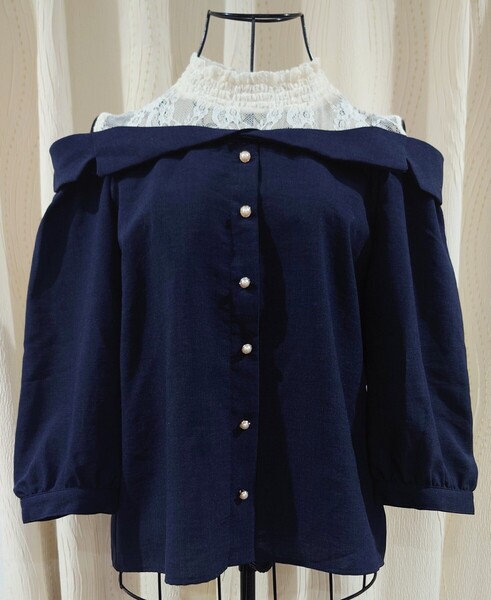 中古・古着 INGNI レディース レース レイヤード オフショル トップス Mサイズ イング 女子 送料無料