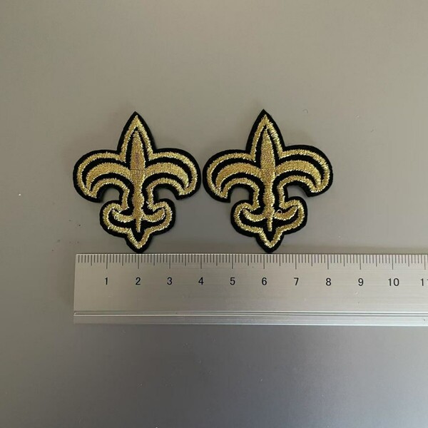 NFL アイロンワッペン ニューオーリンズ・セインツ アメフトアイロンワッペン 刺繍 アイロンワッペン バッジ2枚 アイロンワッペン