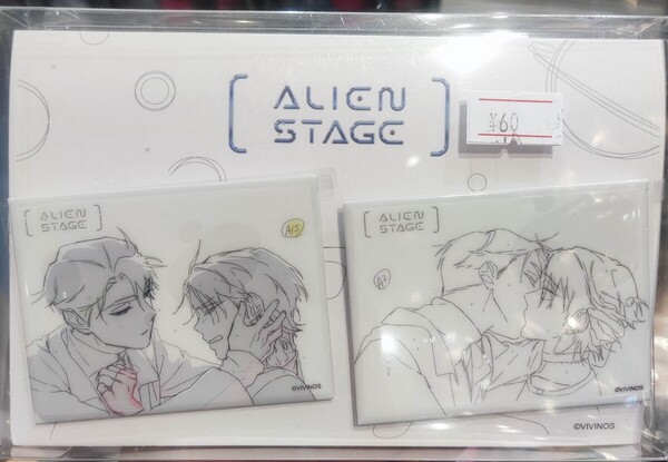 ALIEN STAGE エイリアン・ステージ IPSTAR コラボ カフェ 中国 グラフィックカード 線画バッジ セット ティル イヴァン ivan till