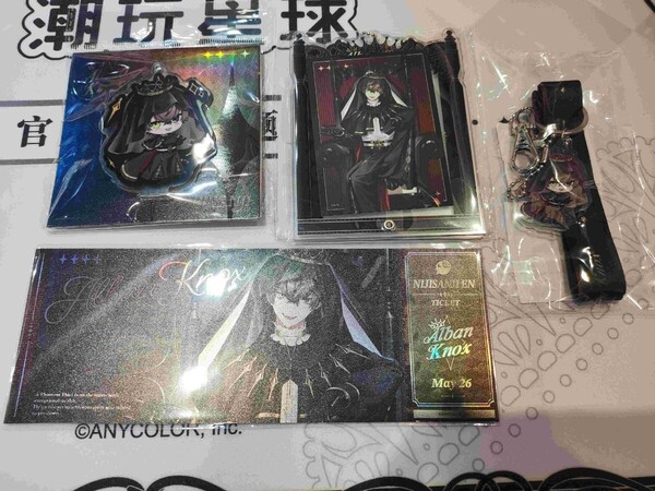 NIJISANJI EN にじさんじ 王座 ポップアップ ipstar 中国 カフェ sd アクリルフレーム スマホストラップ ホロチケ 4点 Alban アルバーン