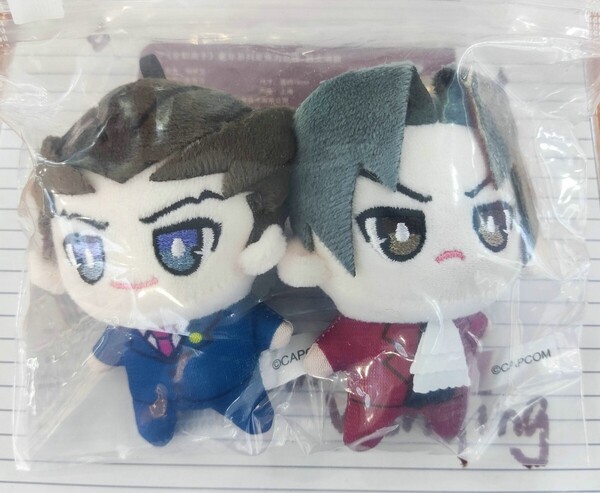 逆転裁判 IPSTAR 中国限定 コラボカフェ Ace Attorney ミニぬいぐるみ 成歩堂龍一 御剣怜侍 2種セット