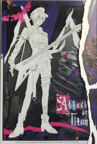 進撃の巨人 次元波板糖 中国 コラボカフェ ポップアップショップ Attack on Titan ロックンロール 線画 アクリル色紙 ミカサ 三笠
