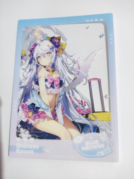 ブルーアーカイブ Blue Archive ブルアカ 中国 広州蛍 フェスタ イベント 特典 SNS風 クリアカード 水着 夏日 白洲アズサ