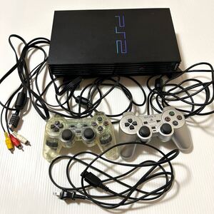 1円スタート! SONY ソニー PS2 プレイステーション2 SCPH-10000本体 コントローラー2個 ブラック プレステ2 PlayStation2