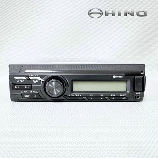 HINO 純正 オーディオ デッキ 新車外し!Bluetooth/ラジオ/USB 86120-E340-B 日野 送料無料/即決【50612-5】