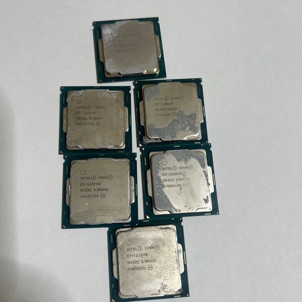 Intel CPU Xeon E2124 E3-1225V6 3枚 E3-1220V6 2 枚セット