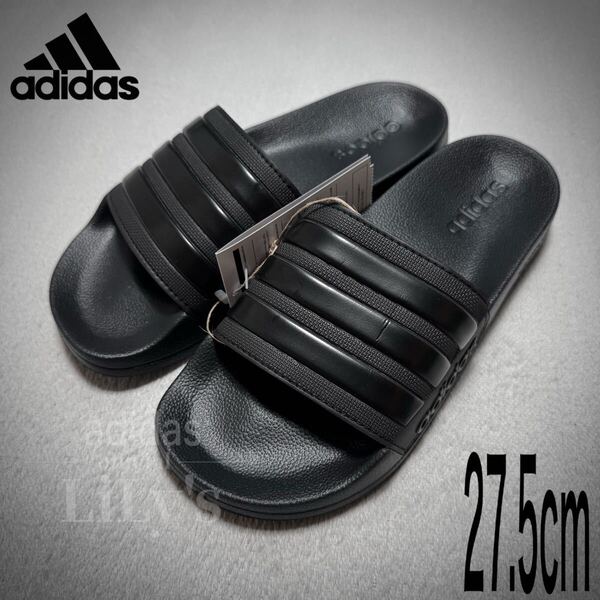 【新品未使用】adidasサンダル アディレッタ 27.5cm GZ3772 オールブラック 黒 ADILETTE 3本ライン