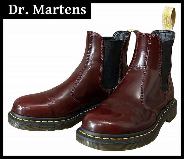 送料無料 希少 Dr. Martens ドクターマーチン 2976 VEGAN ヴィーガン レザー チェルシー サイドゴア ブーツ CHERRY RED チェリーレッド UK7