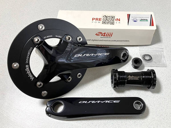シマノ FC-R9100 DURA-ACE 165mm 4iiii パワーメーター Velobike 144 トラック競技 ピスト