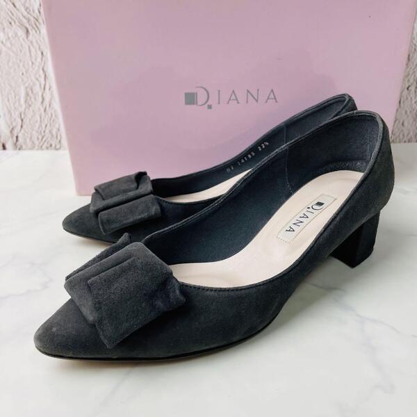 【美品】DIANA ダイアナ パンプス バッグル ポインテッドトゥ 22